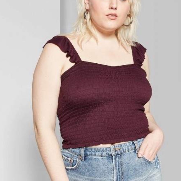 wild fable Tops - Wild Fable Square Neck Flutter Strap Tank Top